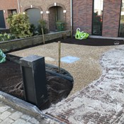 Voorbereidende werken van een totaalaanleg van voortuin te Wilrijk